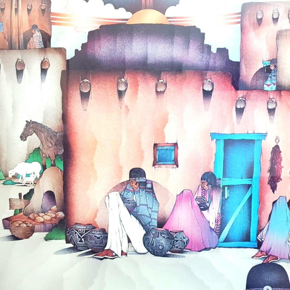 "Indian Market • Santa Fe" Print Art By Amado Pena Jr.